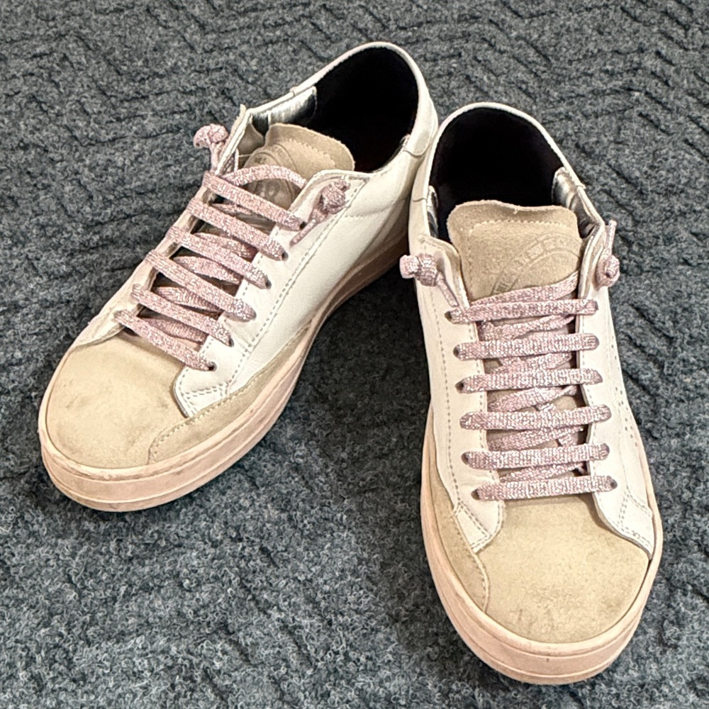 P448 Women's Sneakers in Cream and Pink